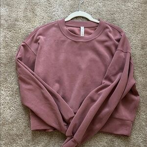lululemon athletica Pink Cropped Sweatshirt